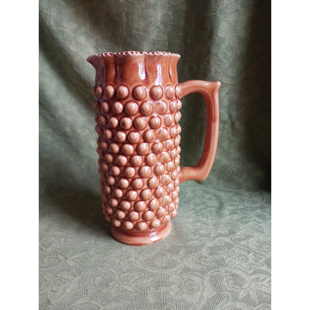 Inarco Brown Bubble Pitcher Vintage MCM Ceramic